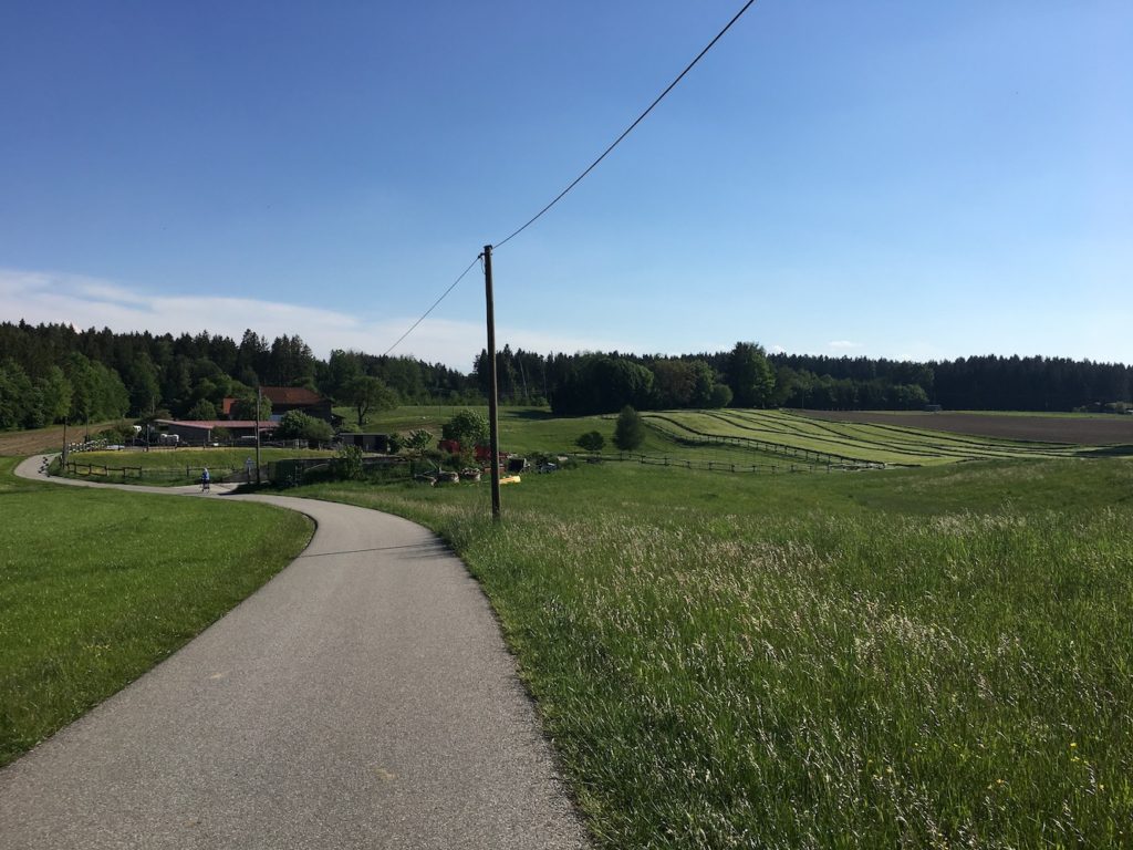 Vista de granjas a las afueras de Múnich