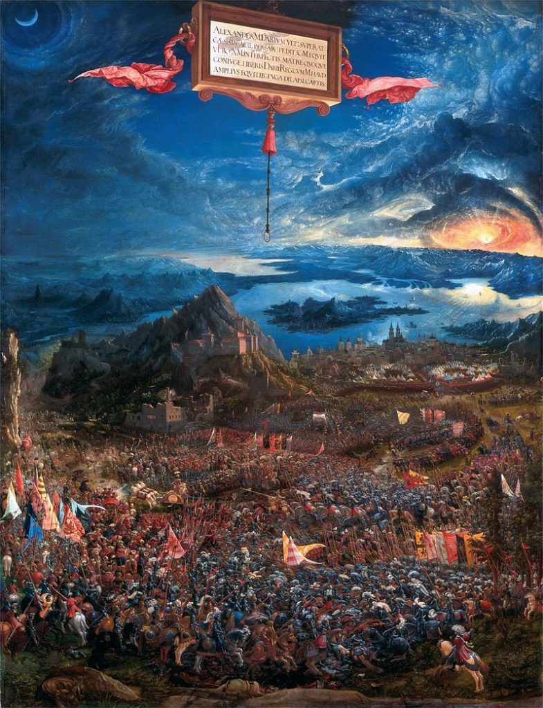 La batalla de Alejandro en Issos, por Albrecht Altdorfer