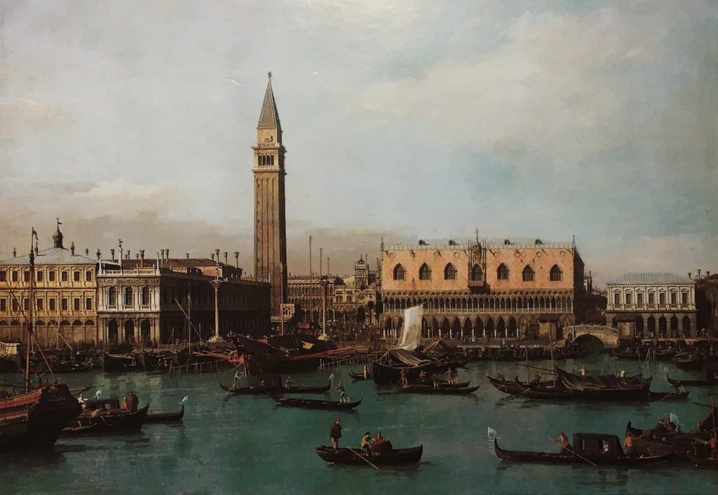 Piazzeta und Bacino di San Marco in Venedig, pintura de Canaletto